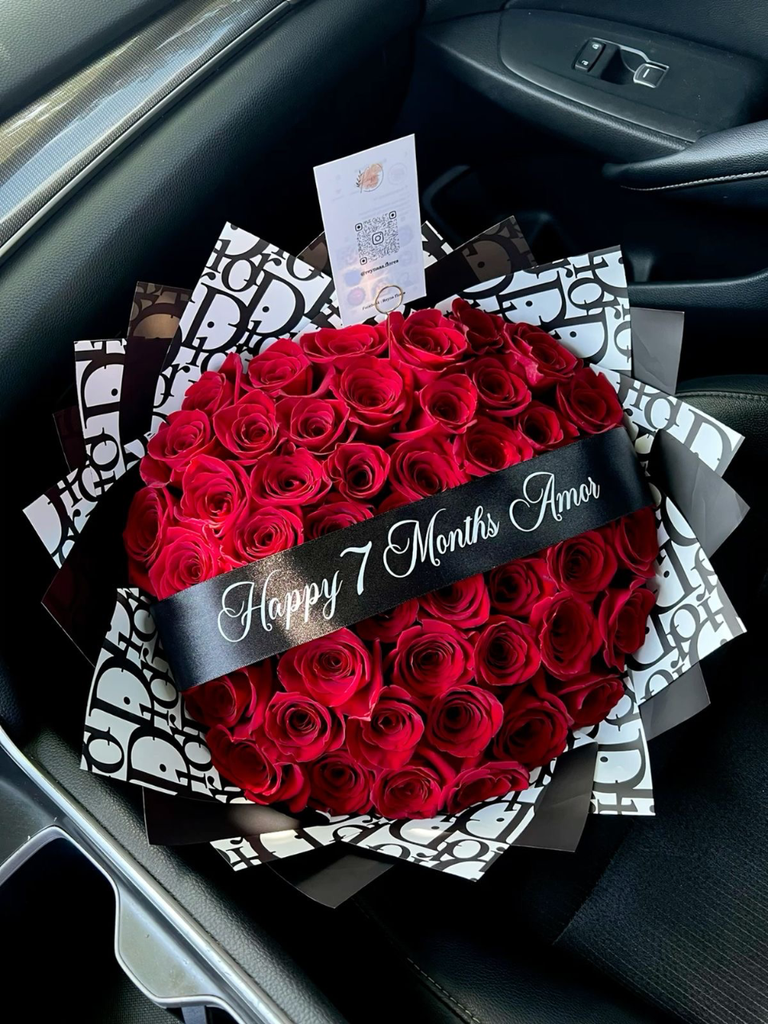 25 Roses avec paillettes